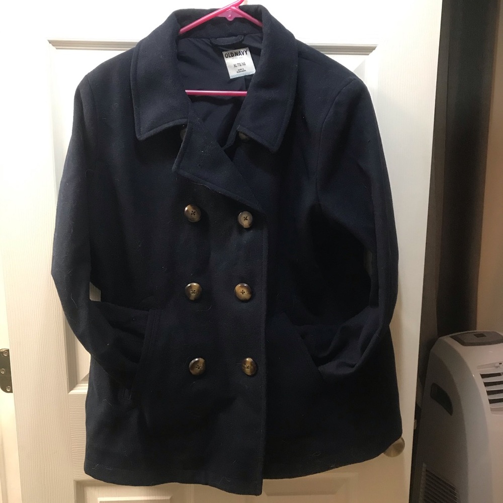 Old Navy XL navy wool pea coat
